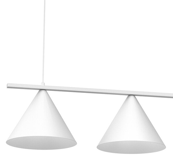 Závesné svietidlo Capital, 3x biele kovové tienidlo, (fi 30cm), w