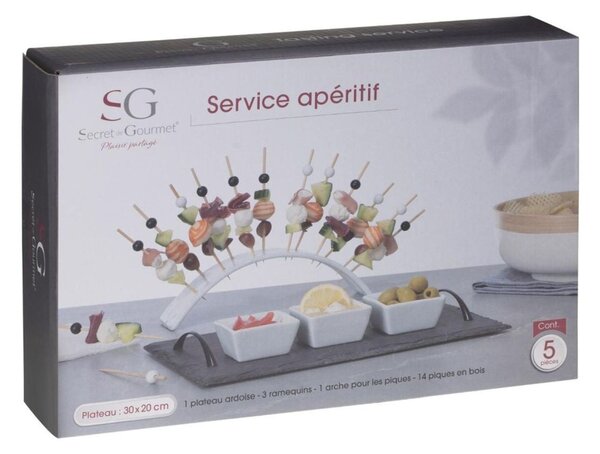 Servírovacia súprava na podávanie občerstvenia Aperitive