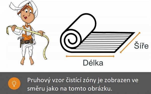 Betap , Behúň na mieru Polo antra (čistiaca zóna), šíre 60 cm, čierna, chodba / predsieň