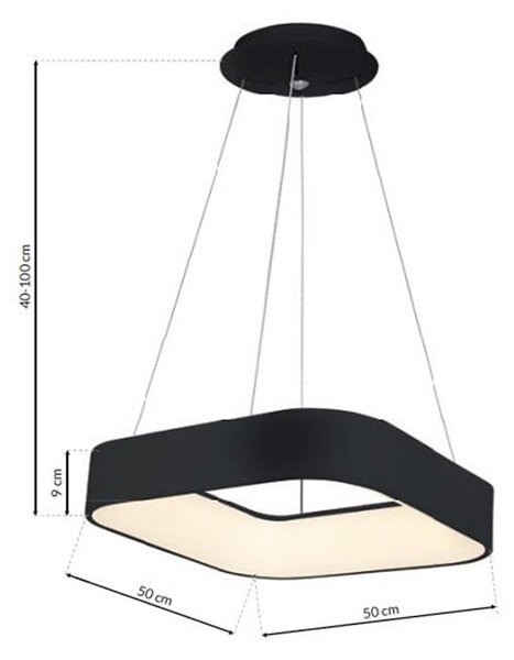 Závesné LED svietidlo Astro, 1x LED 40w, 3000-4000k, b