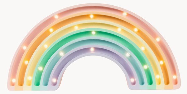 Ručne vyrobená detská lampa's časovačom a diaľkovým ovládačom Rainbow