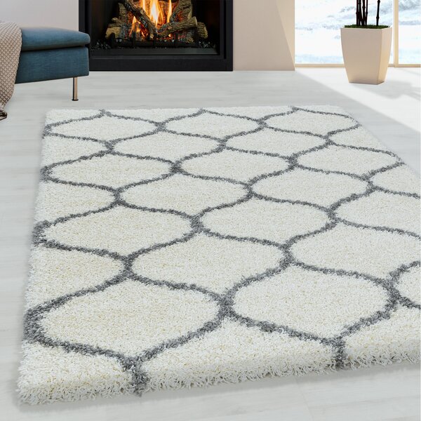 Ayyildiz , Kusový koberec Salsa Shaggy 3201 cream, 80x250, biela, obývacia izba