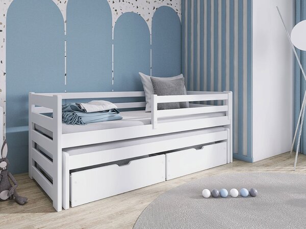 Detská dvojlôžková posteľ so zásuvkami Pilksis 90, 049-farby: biela Mirjan24 5903211275593