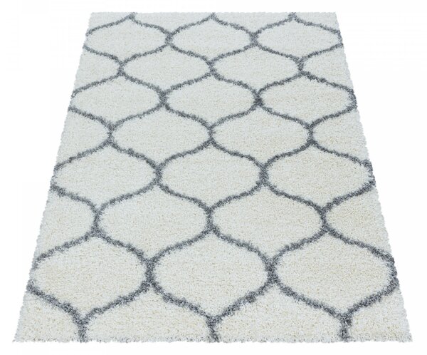 Ayyildiz , Kusový koberec Salsa Shaggy 3201 cream, 80x250, biela, obývacia izba