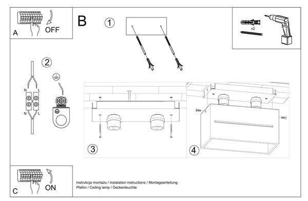 Stropné svietidlo Lobo Maxi, 1x sivé kovové tienidlo