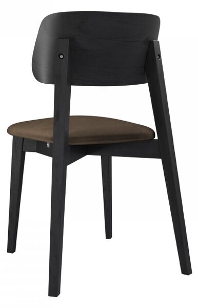 Mirjan24 Čalúnená jedálenská stolička KT63/C, Dostupné poťahy: Magic Velvet 2217, Farby: czarny 5903211313349