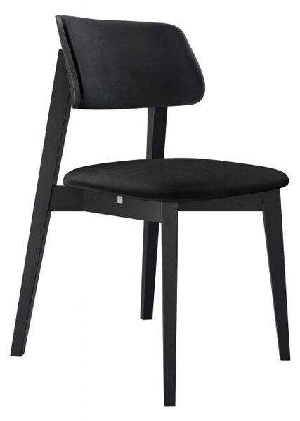 Mirjan24 Čalúnená jedálenská stolička KT63/C, Dostupné poťahy: Magic Velvet 2217, Farby: czarny 5903211313349
