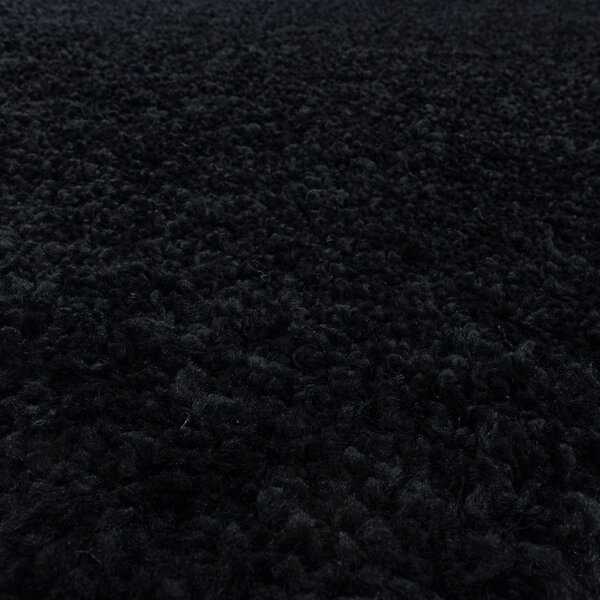 Ayyildiz , AKCIA: 140x200 cm Kusový koberec Sydney Shaggy 3000 black, čierna, obývacia izba