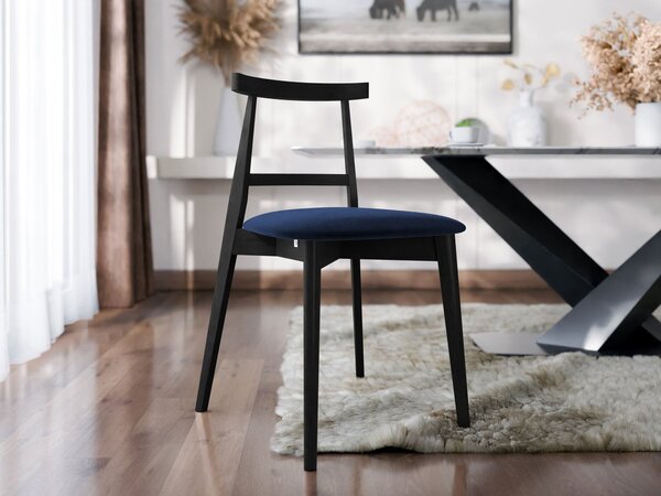 Mirjan24 Čalúnená jedálenská stolička KT71, Dostupné poťahy: Magic Velvet 2205, Farby: czarny 5903211313684
