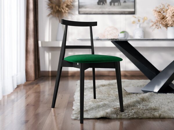 Mirjan24 Čalúnená jedálenská stolička KT71, Dostupné poťahy: Magic Velvet 2205, Farby: czarny 5903211313684