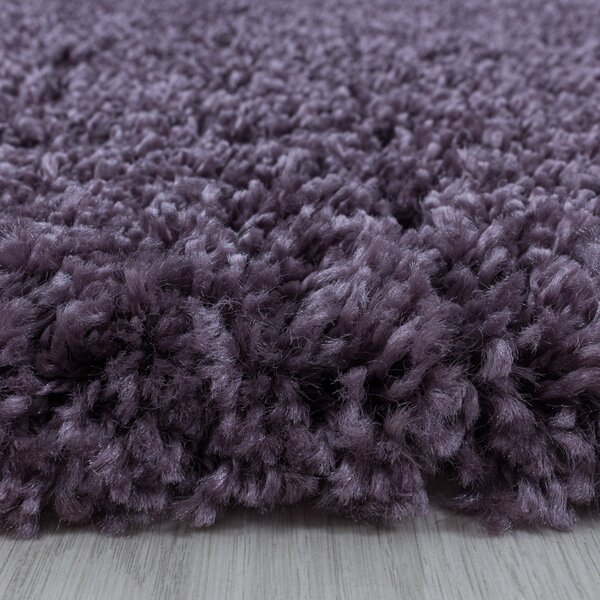 Ayyildiz , Kusový koberec Sydney Shaggy 3000 violett kruh, 120x120 (priemer) kruh, fialová, obývacia izba