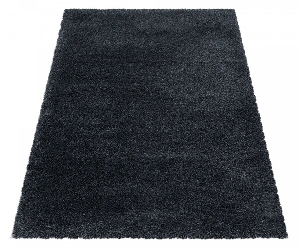Ayyildiz , Kusový koberec Fluffy Shaggy 3500 antracit, 60x110, šedá, obývacia izba