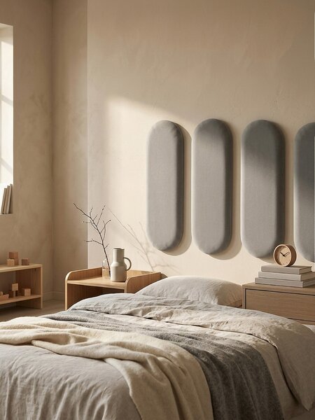Sinsay - Čalúnené nástenné panely 2 pack - svetlošedá