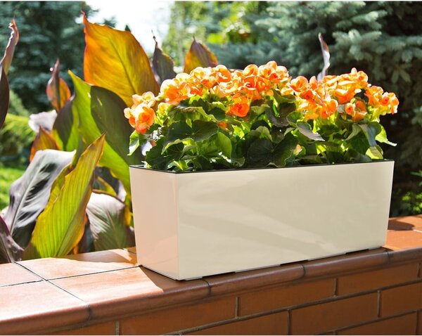 PLASTOVÝ KVETINÁČ BOUQUET 19X56 CM BIELA