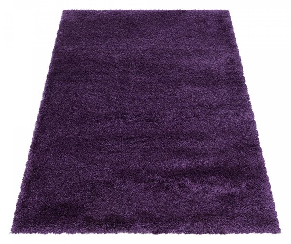 Ayyildiz, Kusový koberec Fluffy Shaggy 3500 lila, 80x250, fialová, obývacia izba