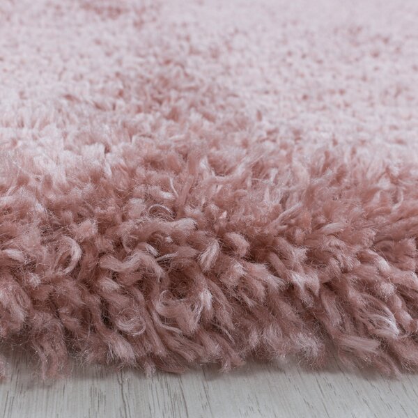 Ayyildiz Kusový koberec Fluffy Shaggy 3500 rose - 60x110 cm
