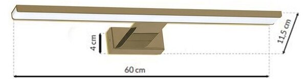 Nástenné LED svietidlo Shine1, 1x LED 13,8w, 4000k, (60 cm), c