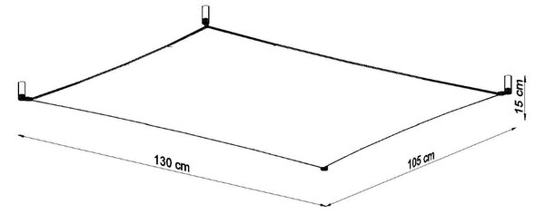 Stropné svietidlo Luna, 1x biele textilné tienidlo, (130 cm)
