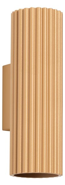 Nástenné svietidlo Karbon, 1x zlaté kovové tienidlo, (20 cm)