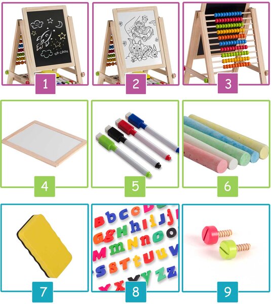 Skladacia magnetická tabuľa Ricokids