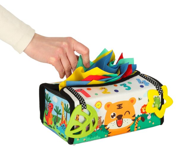 KIK Montessori senzorický triediaci box s podložkou a utierkami 2v1