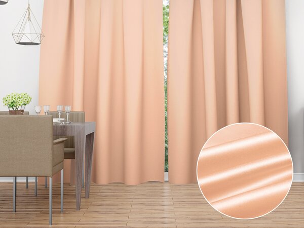 Biante Saténový záves LUX-060 Svetlo broskyňový 140x140 cm