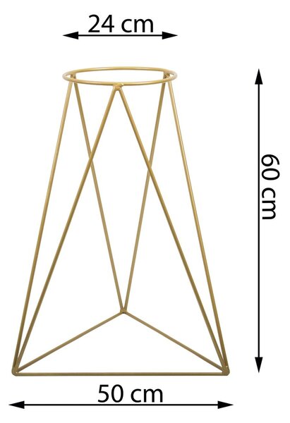 STOJAN NA KVETINÁČ TRIANGLE 60X50X24 CM ZLATÁ