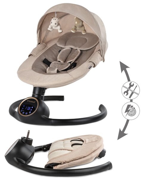 Elektrické hojdacie kreslo Kidwell REVE 2v1 pre bábätká s Bluetooth ovládaním