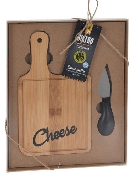 Sada na krájanie syrov Cheese, bambus, 20x12 cm