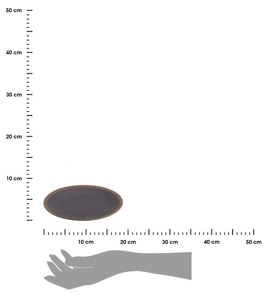 Kameninový dezertný tanier Clay, (fi) 18 cm, hnedý