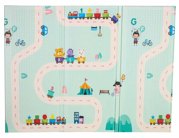 KIK Detská penová podložka Panda Street, obojstranná, 180 x 200 cm