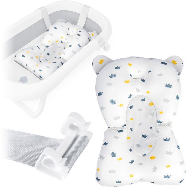 Ricokids dětský polštář do vany bílomodrý, nastavitelný a rychleschnoucí
