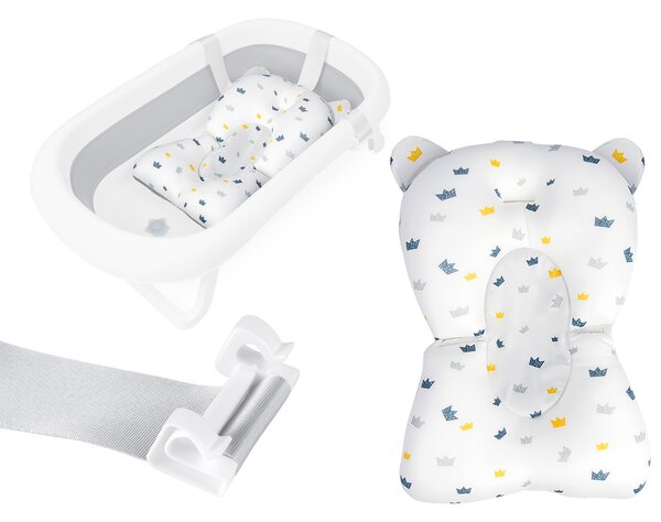 Ricokids dětský polštář do vany bílomodrý, nastavitelný a rychleschnoucí