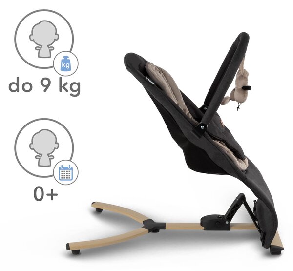Hojdacie lehátko pre bábätká Kidwell RUBI, nastaviteľné, skladacie, s hrazdou