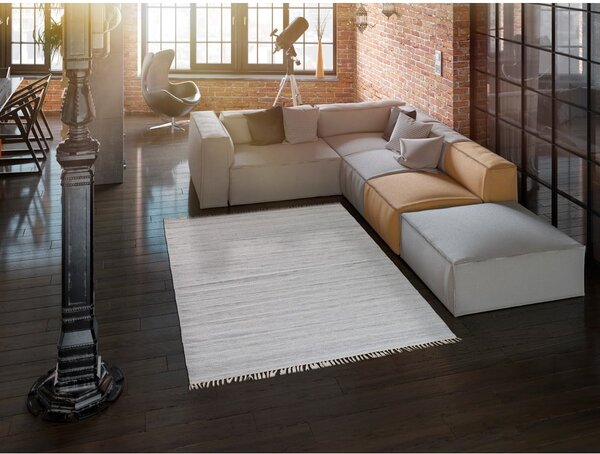 Svetlosivý vonkajší koberec z recyklovaného plastu Universal Liso, 140 x 200 cm