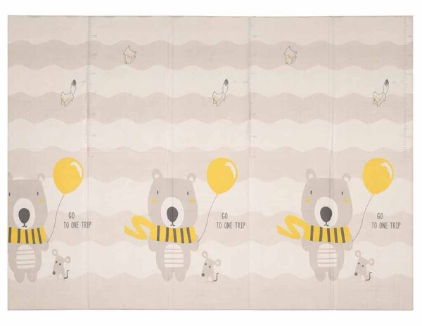 KIK Detská skladacia penová podložka XPE 150 x 200 cm, medvedíky