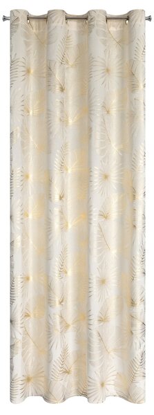 ZATEMŇOVACÍ ZÁVES NA KRÚŽKOCH ARIA 135X250 CM LISTY