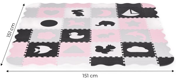 Penová podložka s plotom puzzle suchý bazén 36 kusov ECOTOYS