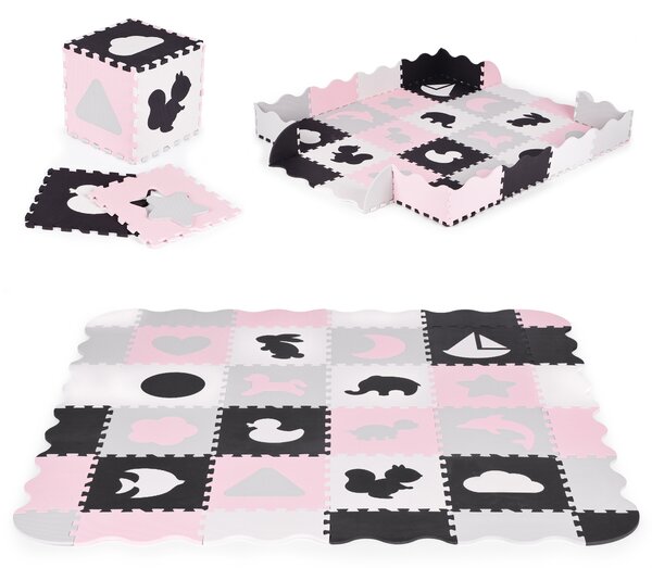 Penová podložka s plotom puzzle suchý bazén 36 kusov ECOTOYS