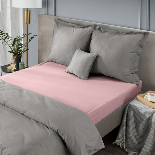 JERSEY PRESTIERADLO 220X240 CM, VÝŠKA 30 CM RUŽOVÉ