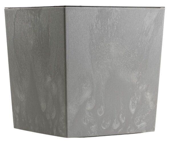 PLASTOVÝ KVETINÁČ FLORE 30,5X29,5X29,5 CM IMITÁCIA BETÓNU SIVÁ