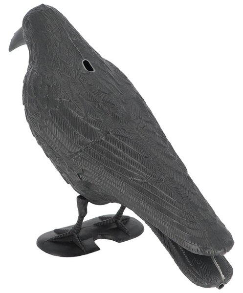 Záhradná figúrka z polyetylénu Crow, 21,5 cm, čierna
