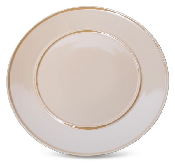 DEKORAČNÝ KERAMICKÝ TANIER SIMONA6 (01) (FI) 30 CM BÉŽOVÝ