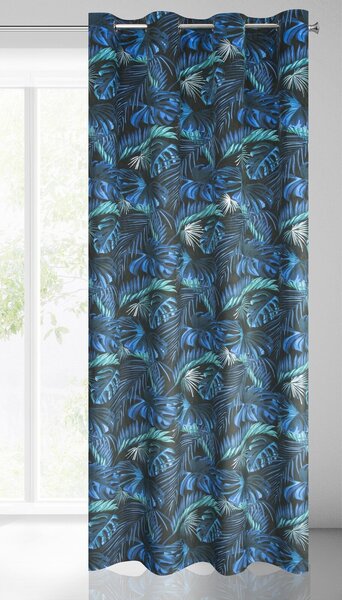 ZATEMŇOVACÍ ZÁVES NA KRÚŽKOCH LAZUR 140X250 CM VZOROVANÁ