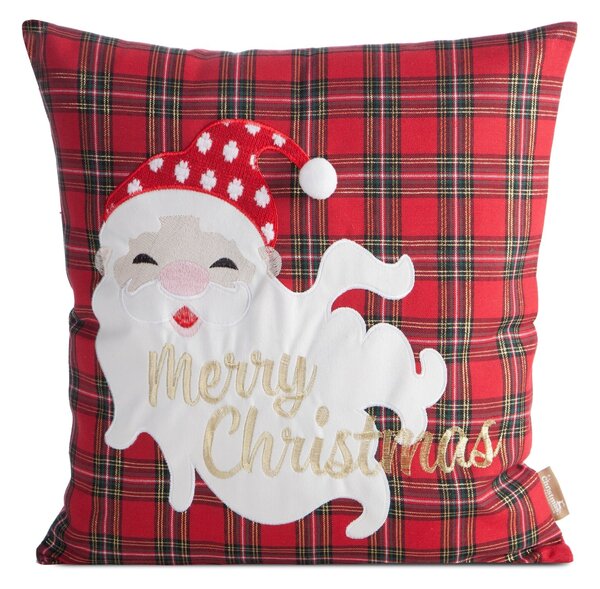 VIANOČNÁ DEKORAČNÁ OBLIEČKA NA VANKÚŠ MERRY2 45X45 CM VZOROVANÁ