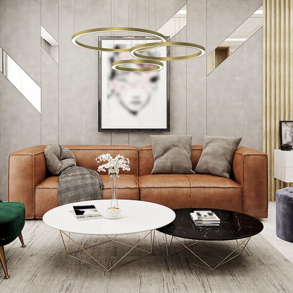 Závesné LED svietidlo Galaxia, 3x LED 85w, 3500k, g