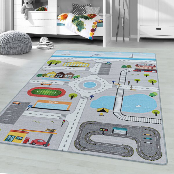 Ayyildiz, Detský kusový koberec Play 2902 grey, 80x120, viacfarebná, detská izba