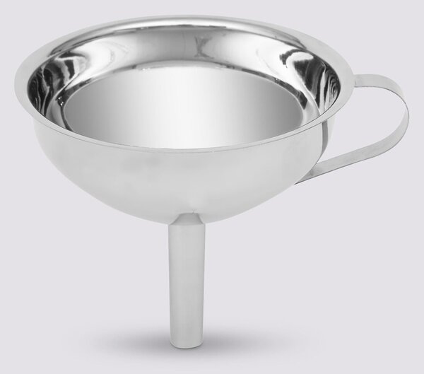 Kovový lievik so sitkom Chrome, (fi) 13 cm