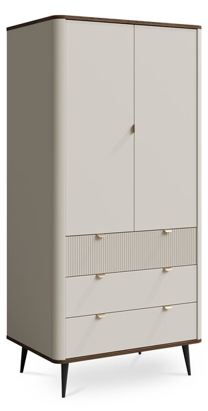 Šatníková skriňa Marly 90x191x60 - kašmír / orech