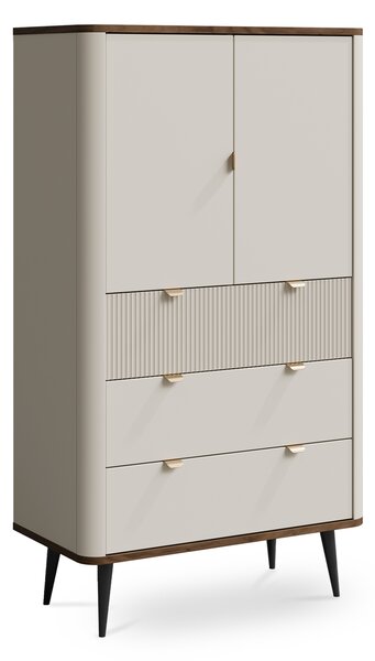 Vysoká komoda Marly - kašmír / orech